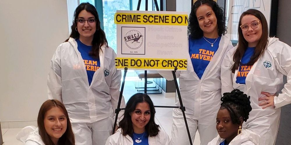 Criminology and Criminal Justice students at their CSI competition 