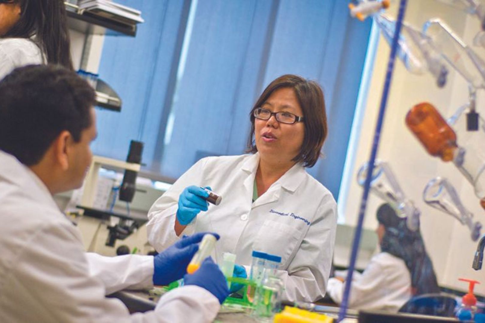 Image of Dr. Kytai T. Nguyen in her UTA lab