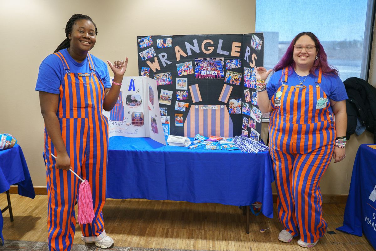 UTA Wranglers posing for a photo during the Spring 2025 Maverick Activity Fair 