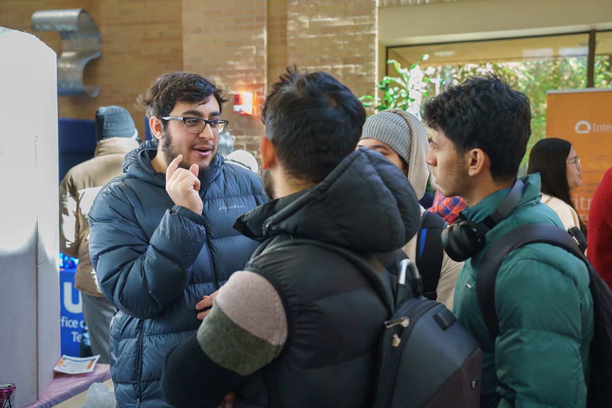 Students interacting during the Spring 2025 Maverick Activity Fair 