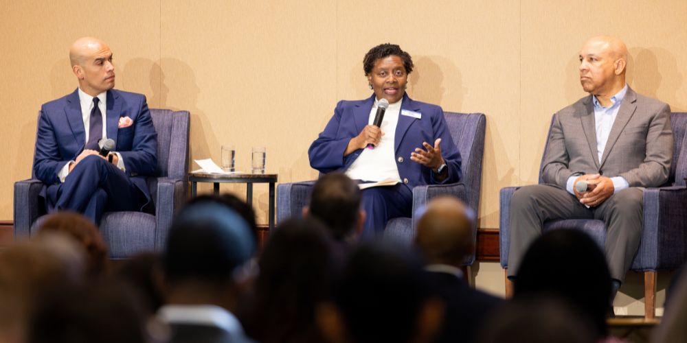 Provost Brown at a panel