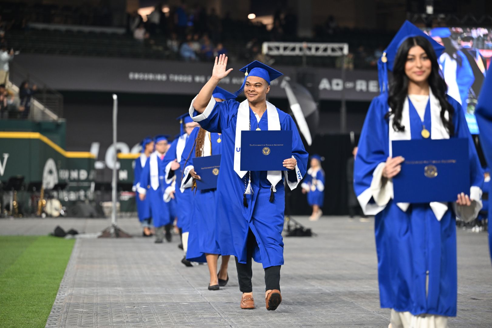 UTA students walk the stage at Globe Life Field