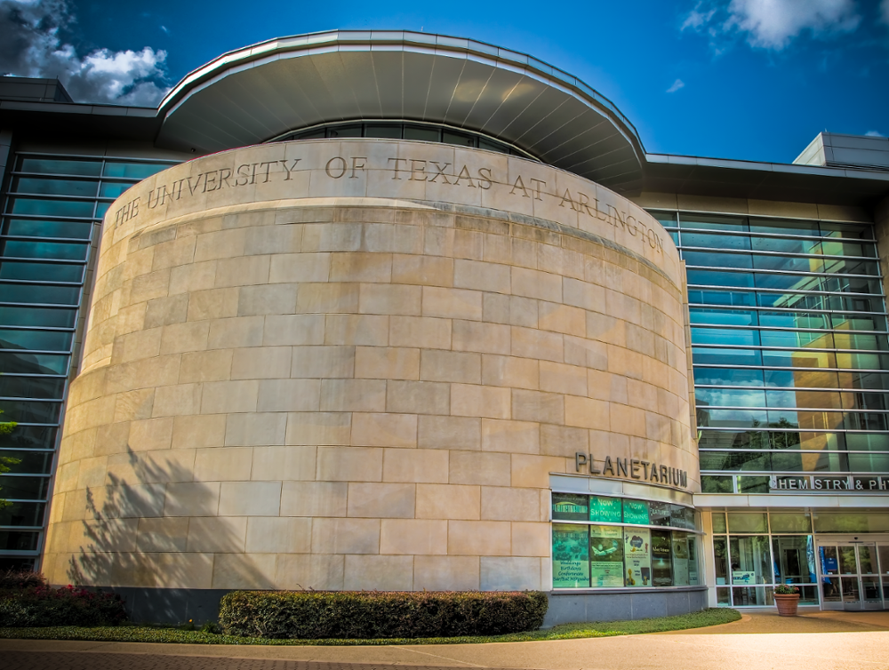planetarium building exterior on uta campus