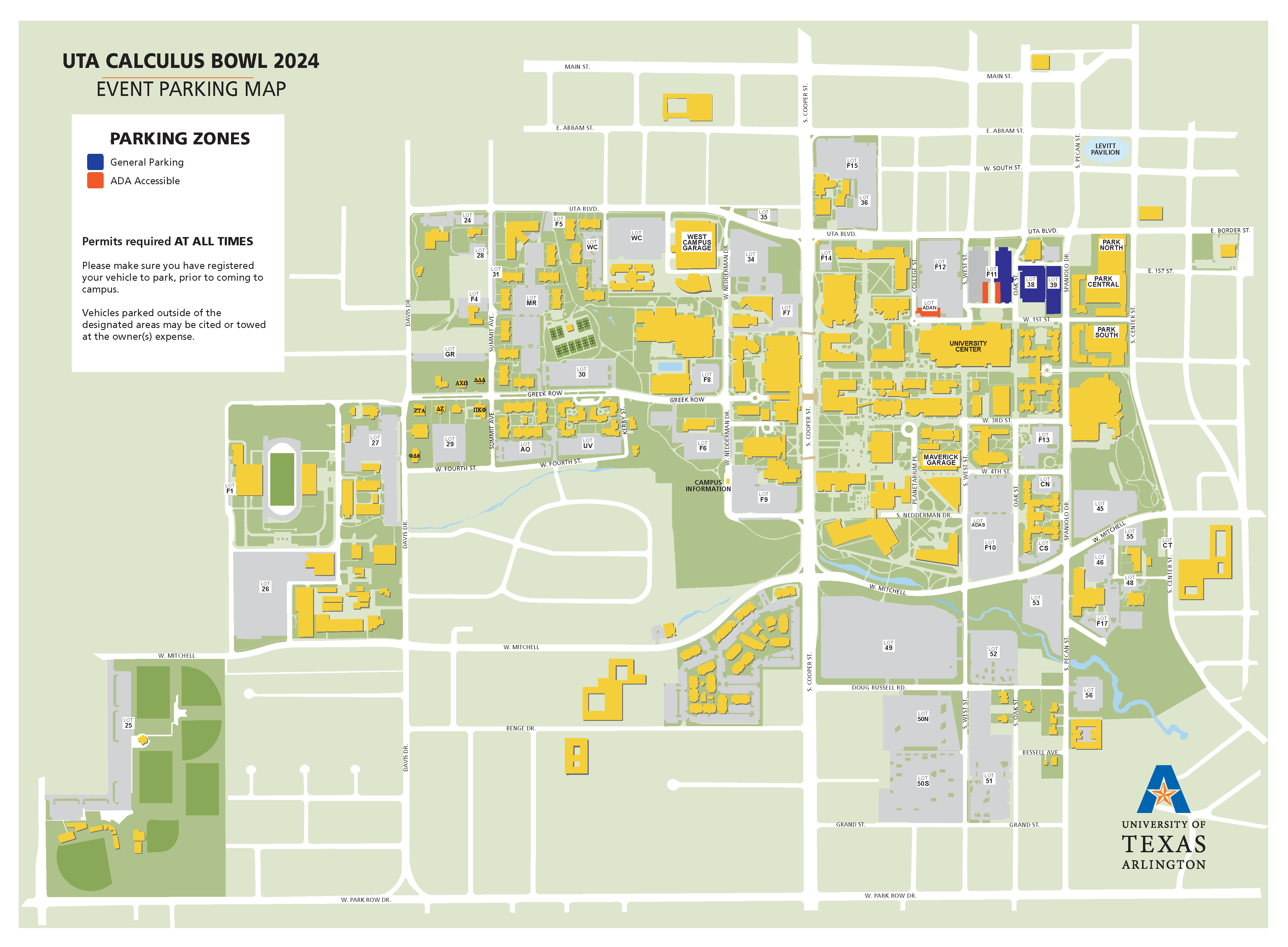 2024 Calc Bowl Parking Map
