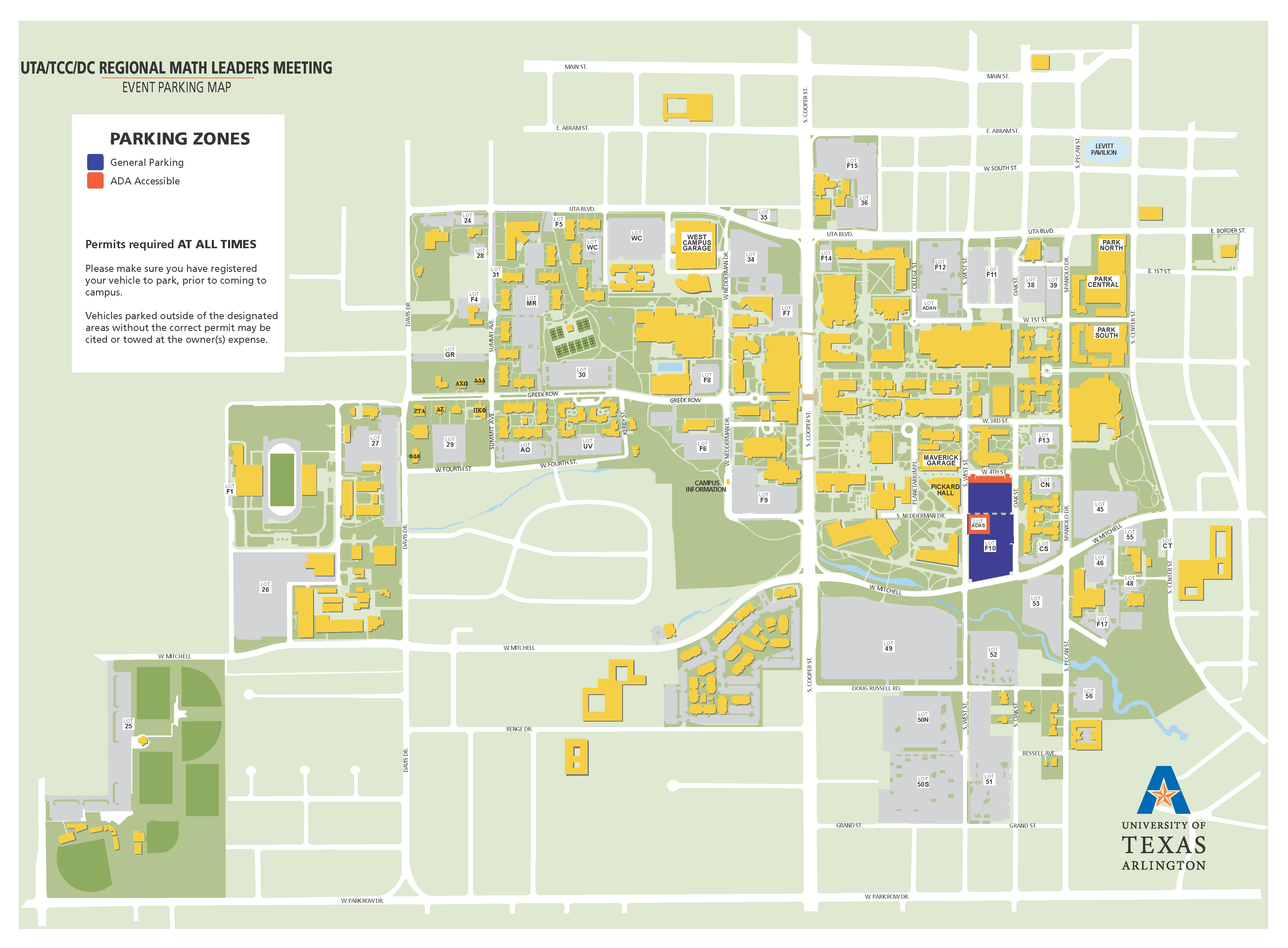 Regional Leaders Parking Map-2024