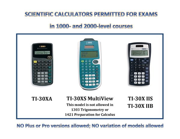 Permitted Calculators 2023