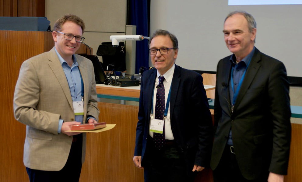 Ben Jones receiving ICFA award