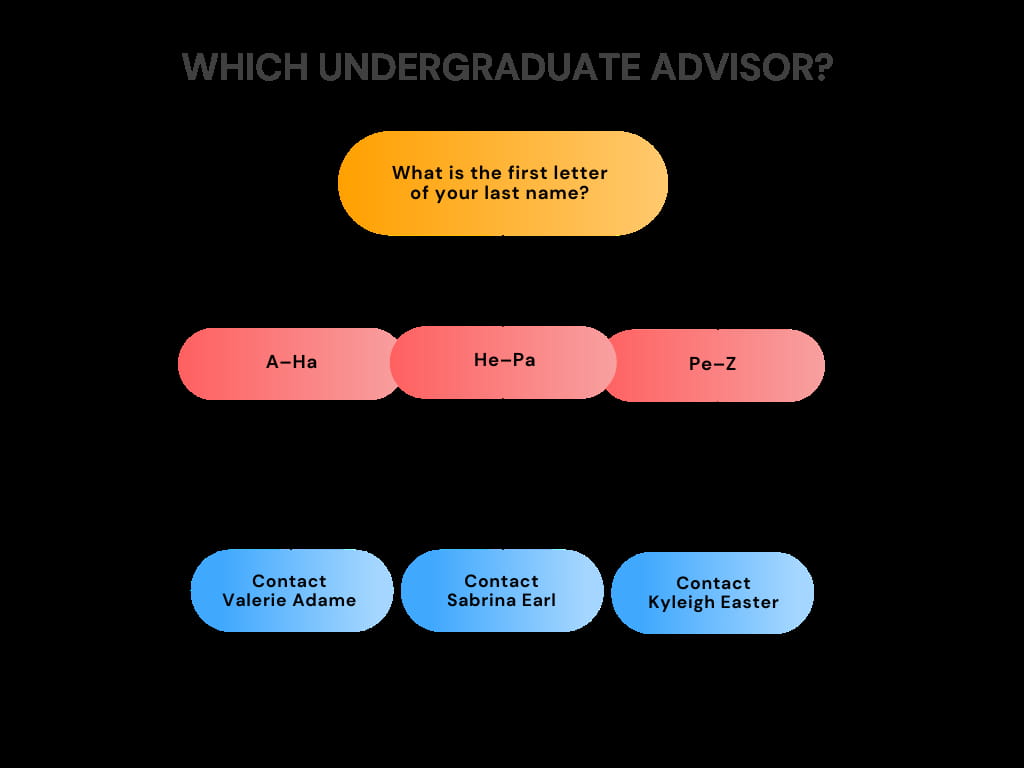 which undergraduate advisor flowchart