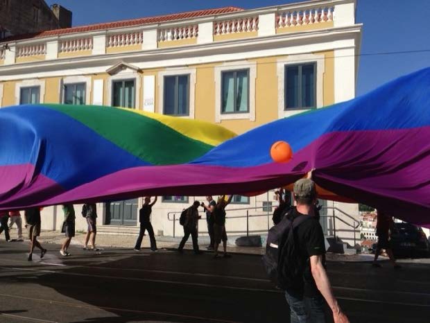 Image from International Pride March in Lisbon, Portugal.
