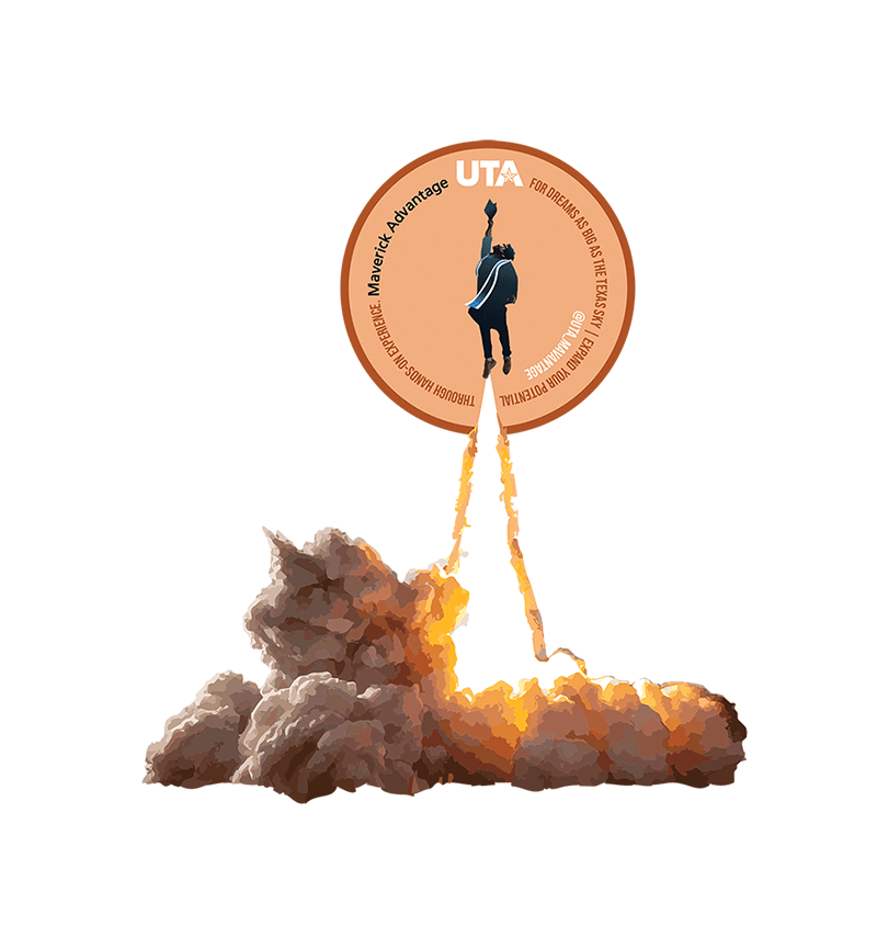 student reaching for the Maverick Advantage