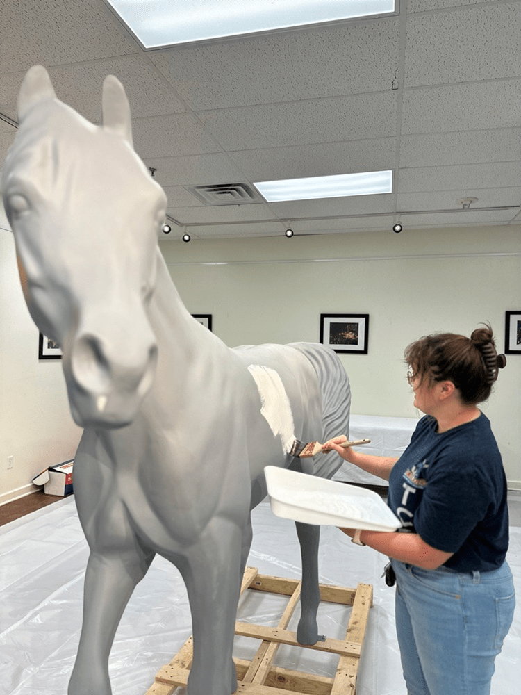 Flourish the spirit horse being painted