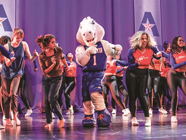 Dancing Students on Stage with Blaze
