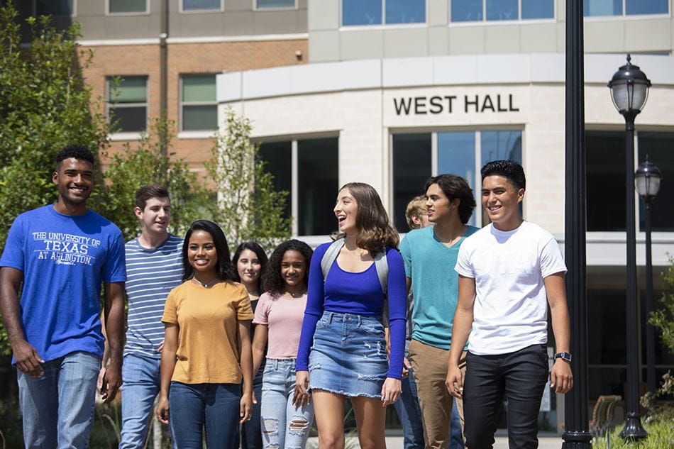 students living at west hall on uta campus